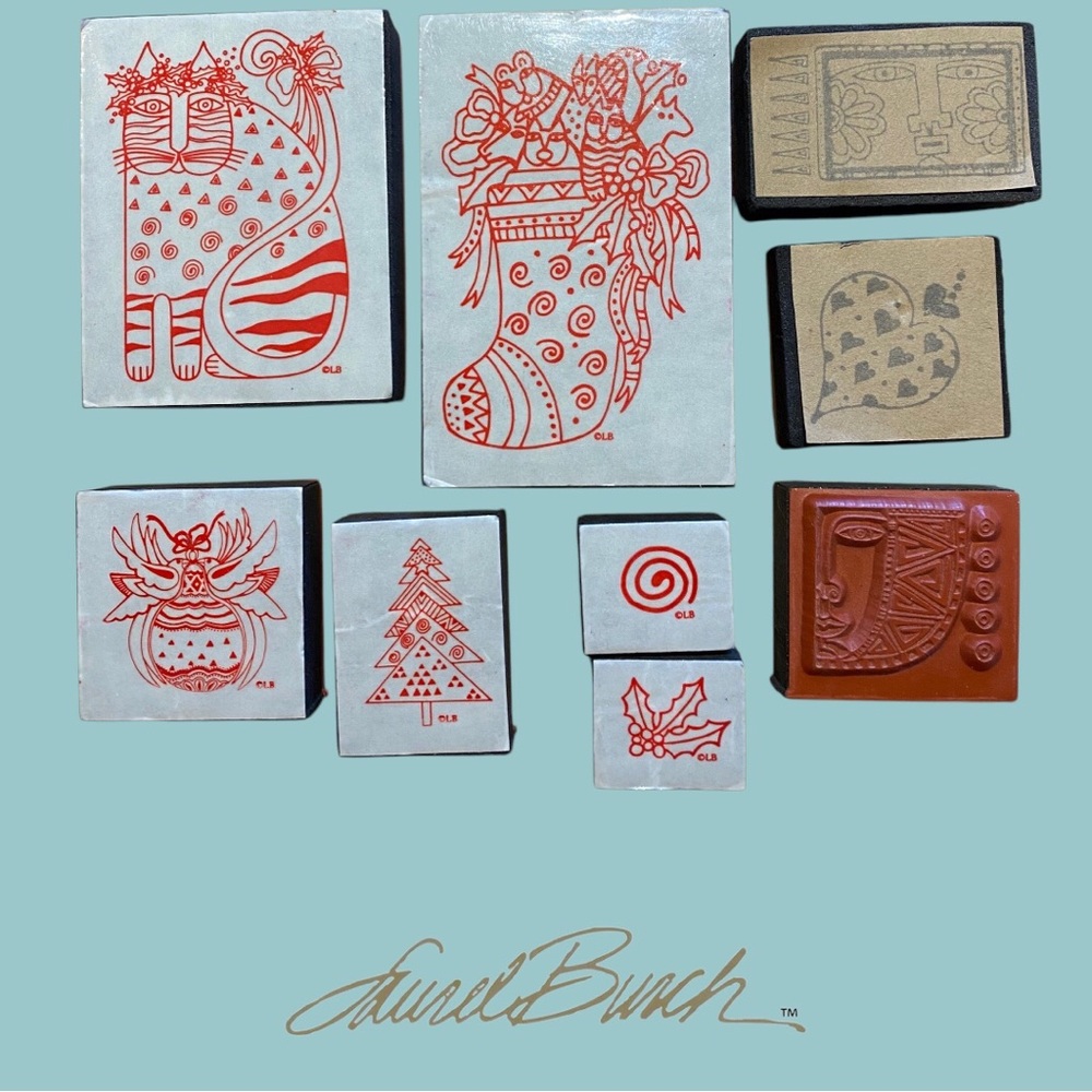 Laurel Birch Art Foam Mounted Stamps - Set of 9